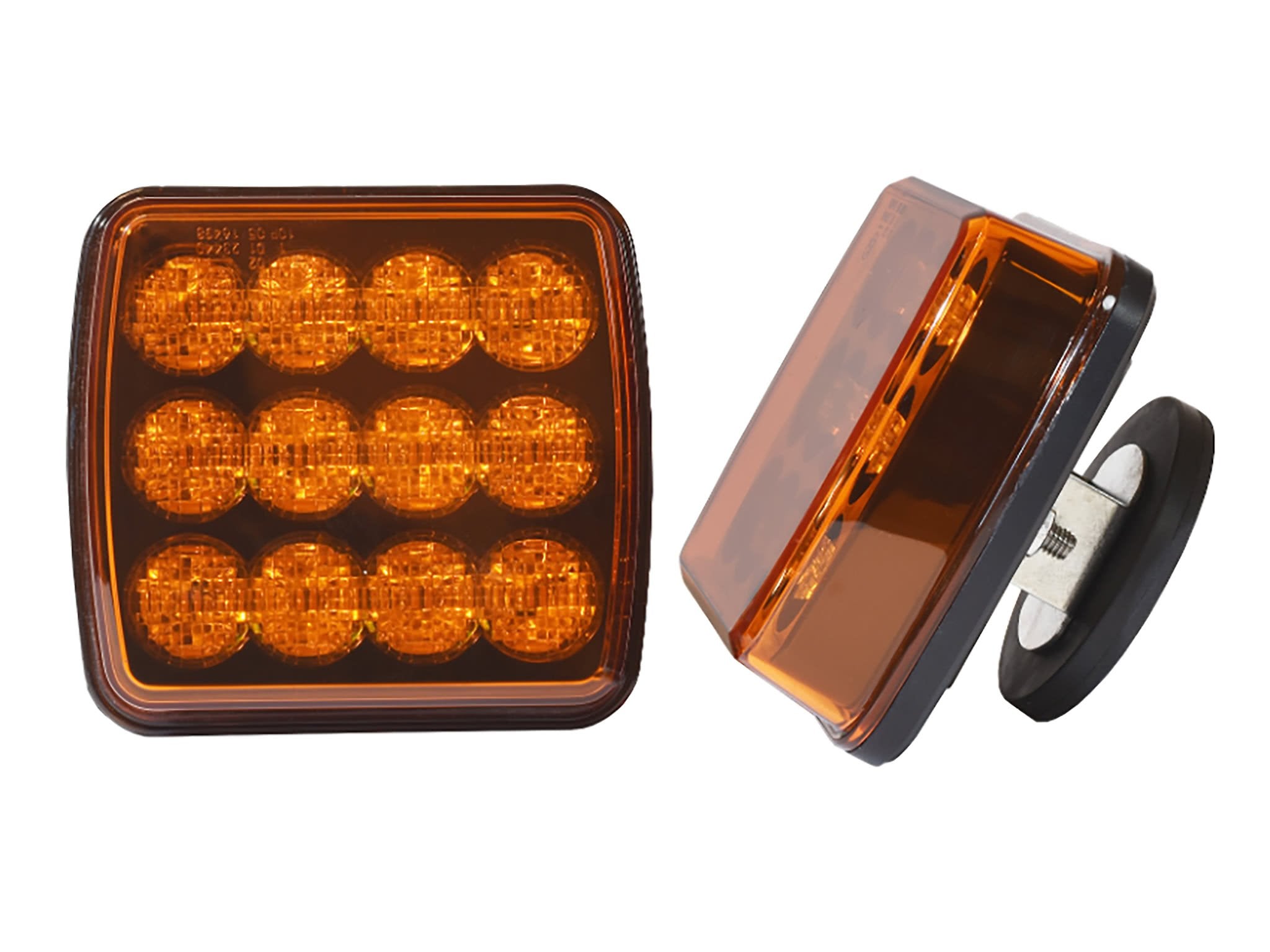 BriodLights 2 st Laddningsbart varningsljus m. magnet – närbild detaljer | Briodlights
