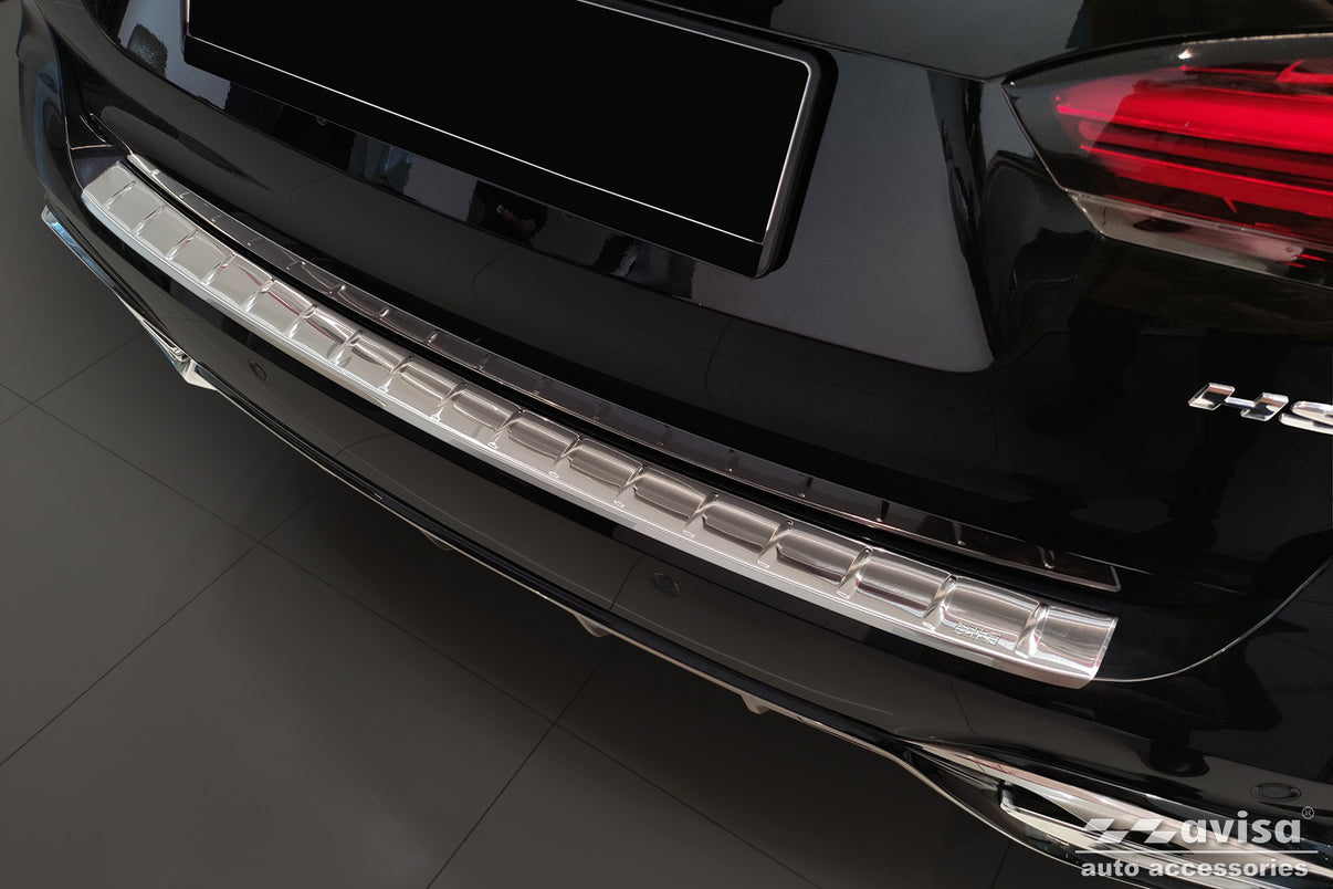 Lastskydd MG HS/ Ehs facelift 2020–2023, facelift 2023–2024 (engrave British facelift ag) – Silver satin – detaljbild 3