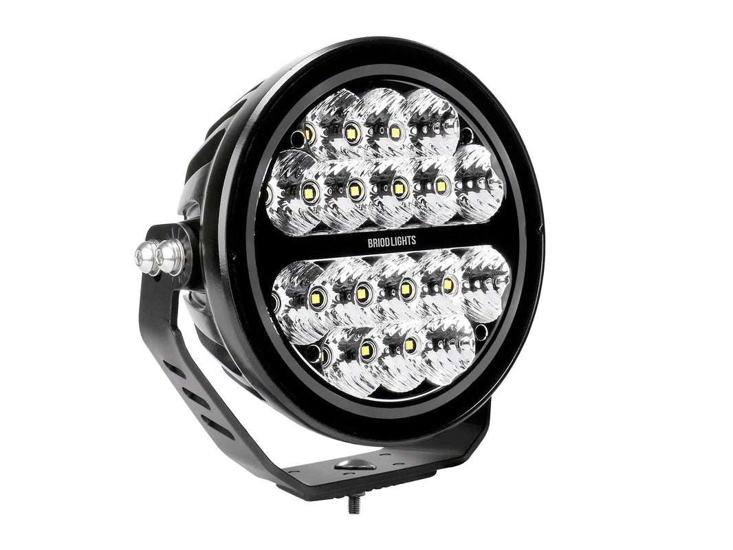 BriodLights Ekstra lys med pos lys 7"/178mm - produktbillede forfra | Briodlights