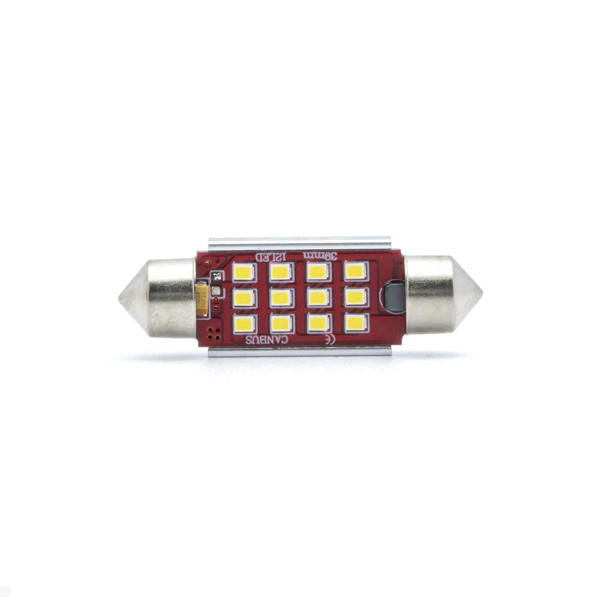 LED-lampa för bil – C5W – SV8.5–8 – 6000K – 12 LED – SMD 2016 – 2-pack