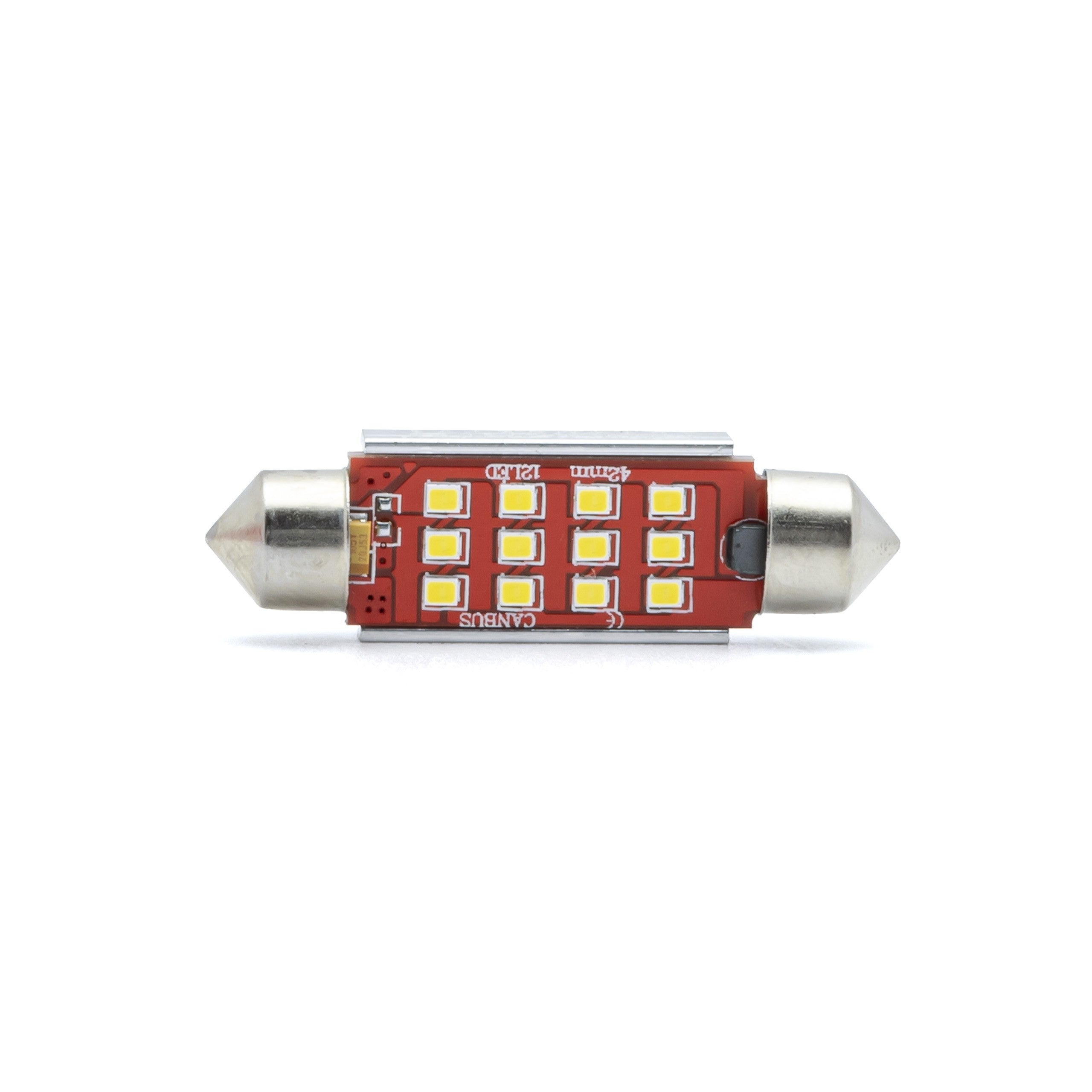 LED-lampa för bil – C5W – SV8.5–8 – 6000K – 12 LED – SMD 2016 – 2-pack