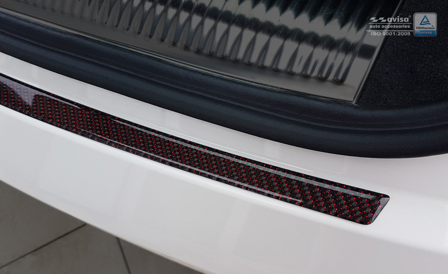 Lastskydd Audi Q3 2011–2015, facelift 02.2015–2018 – Röd / Svart – detaljbild 3