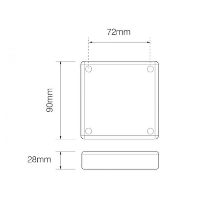 Baklampa 280RM Röd – närbild detaljer | LEA