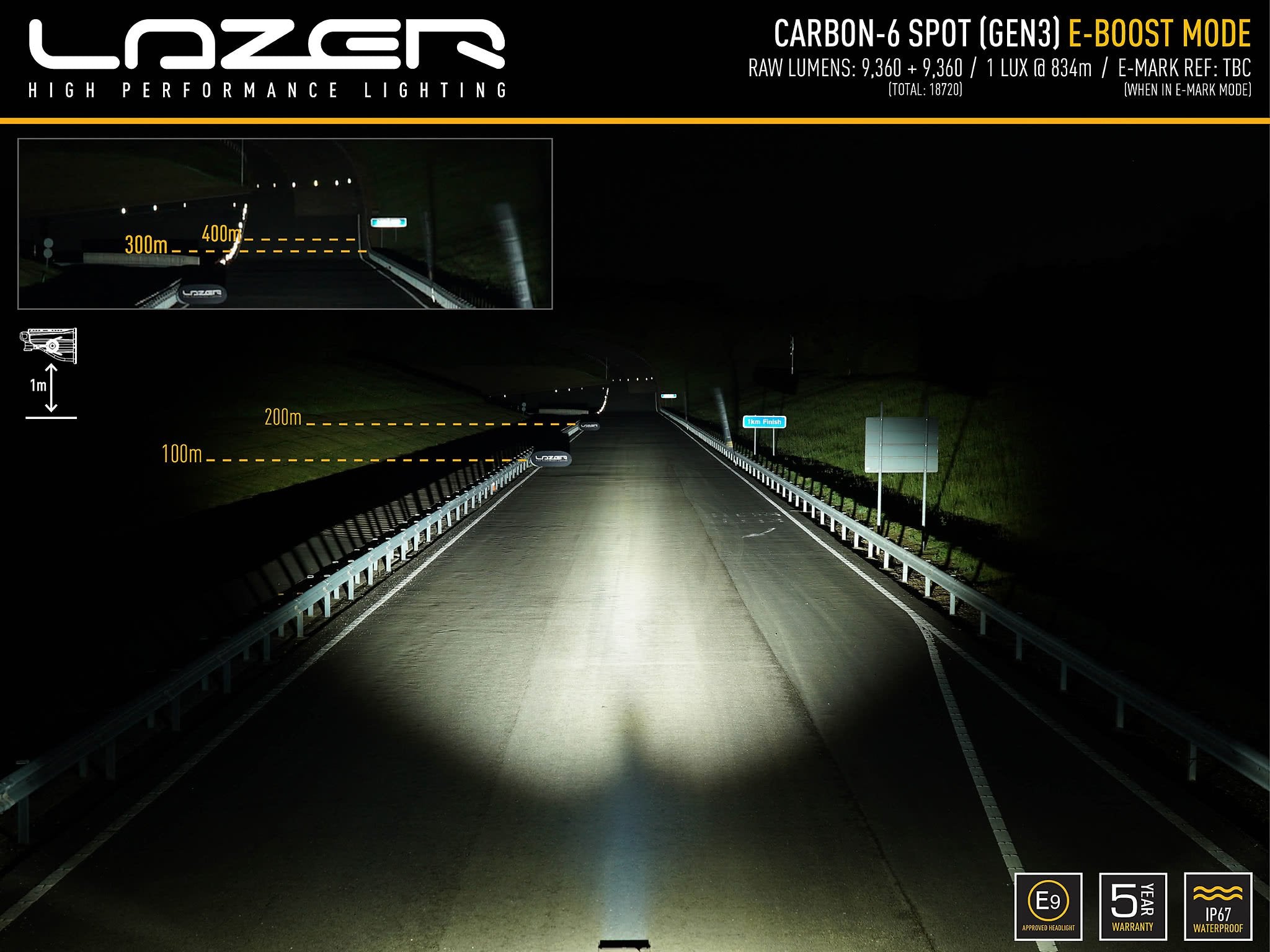 Lazer Carbon – 6 Spot Gen3 – produkt set fra siden | Laser