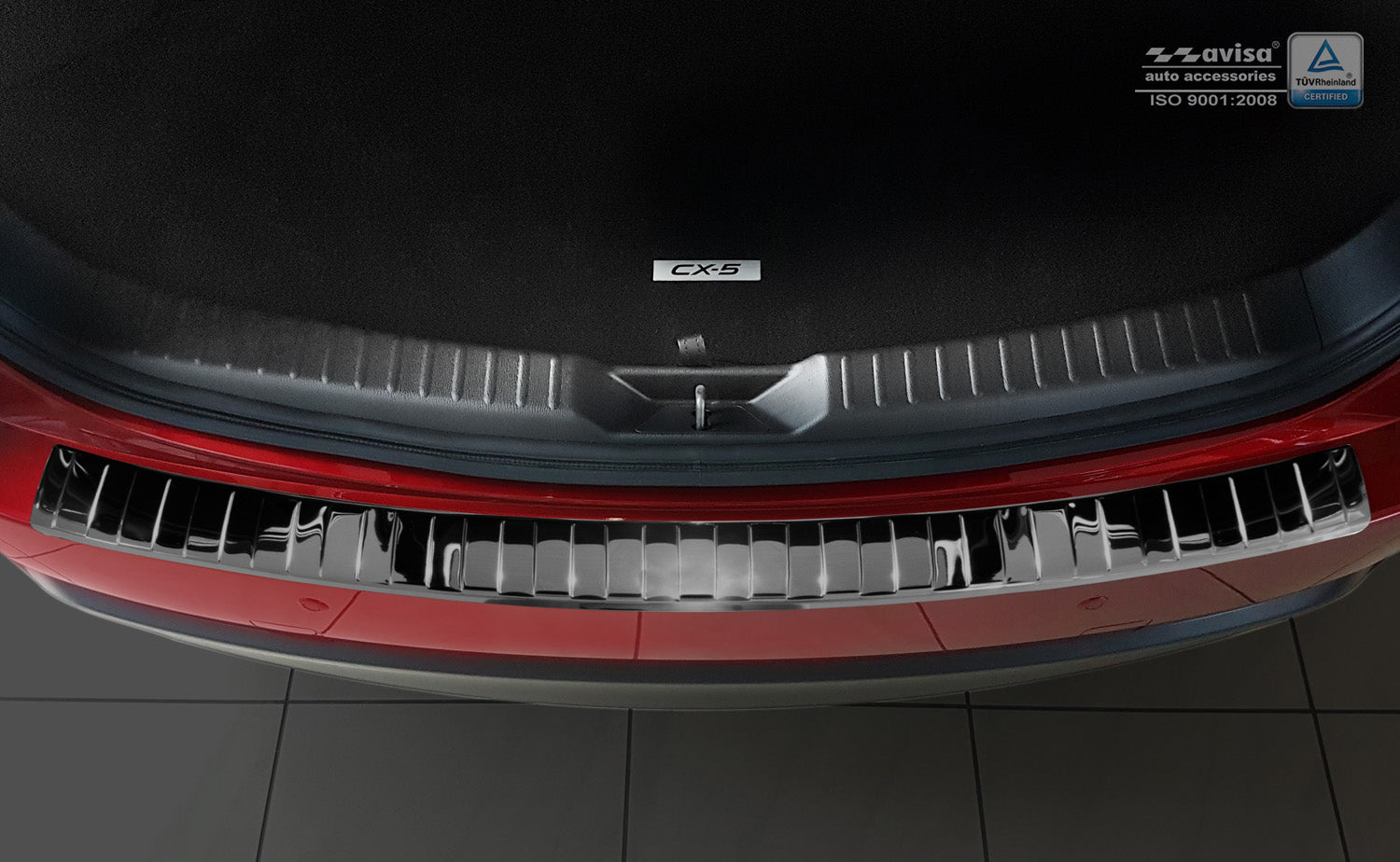 Lastskydd Mazda CX-5 II 2017–2021, facelift 2021–2026 – Spegelblank svart – detaljbild 3