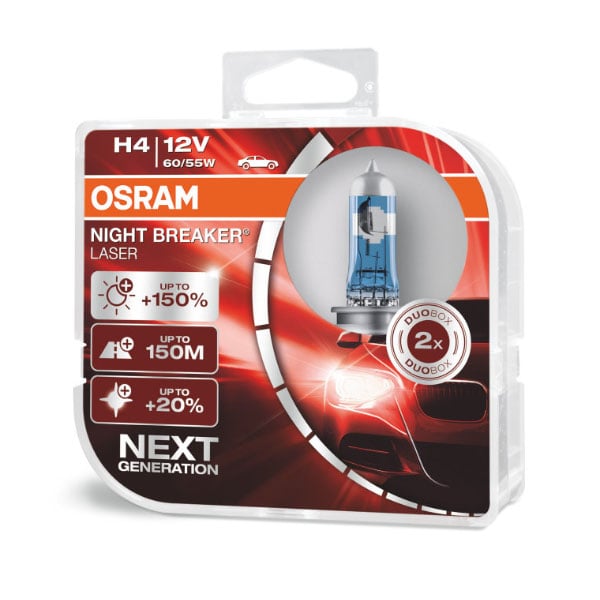 H4 Night Breaker Laser – produktbild framifrån | OSRAM