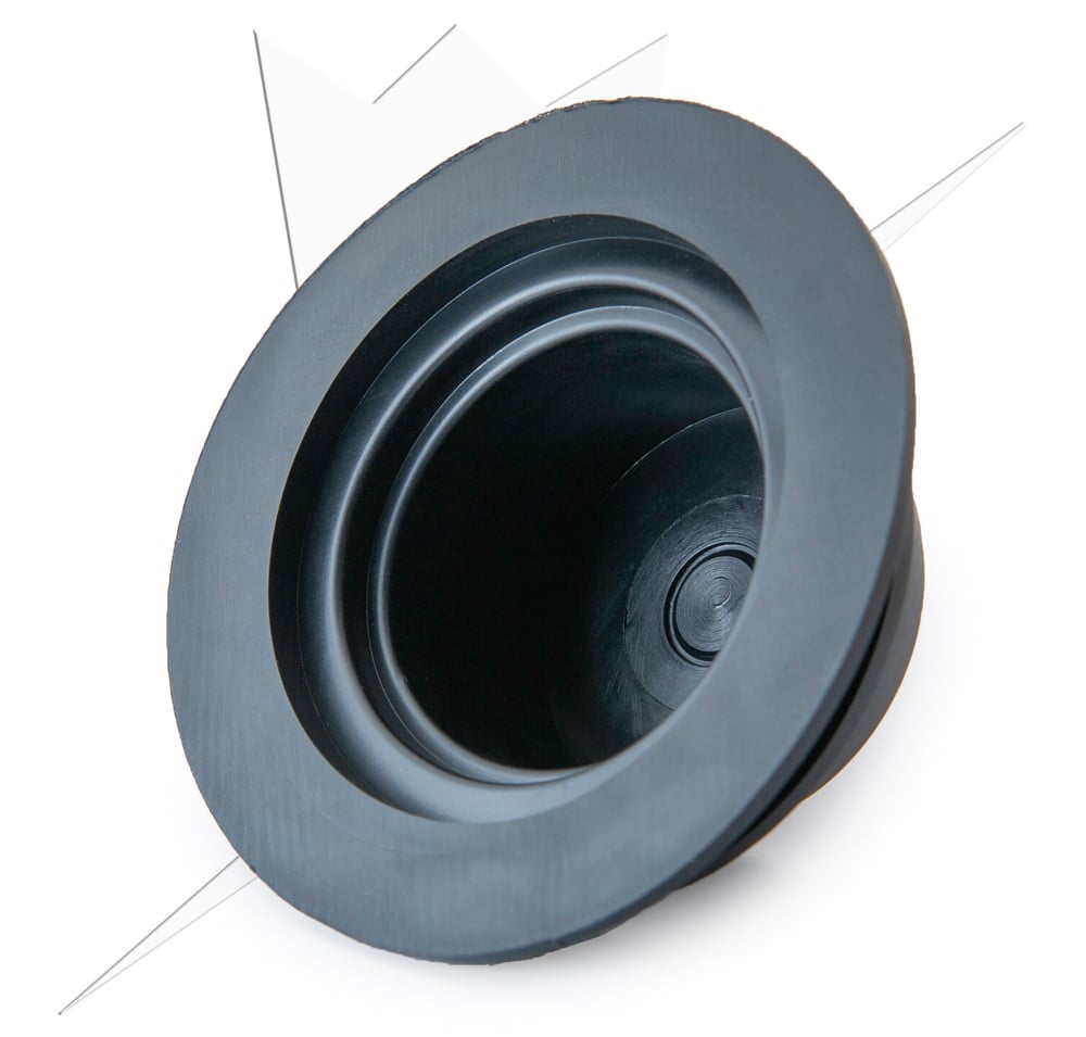 Gummilock 75x45mm – närbild detaljer | Carlevel