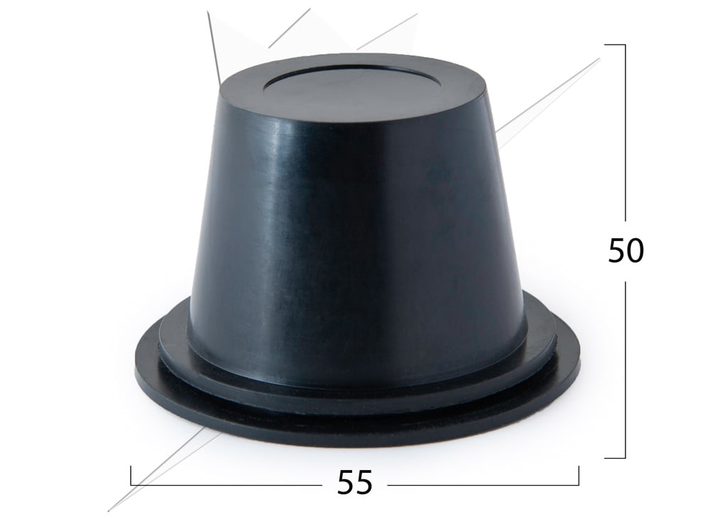 Gummilock 50x44mm – närbild detaljer | Carlevel