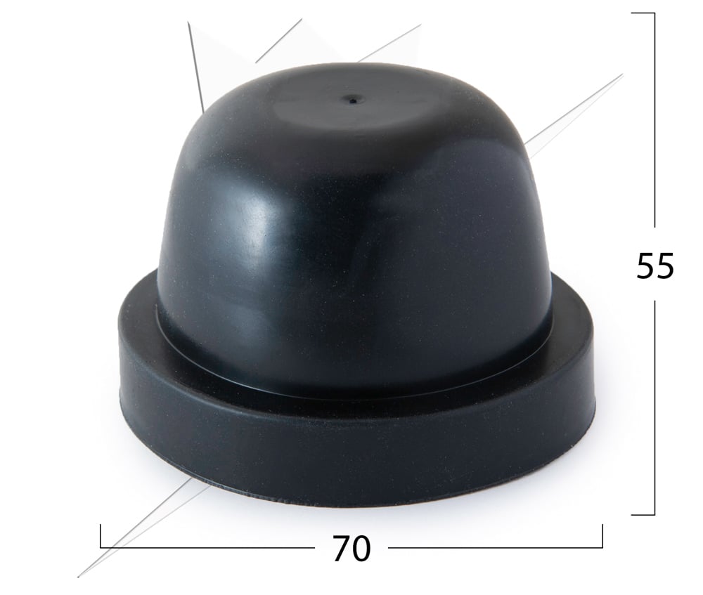 Gummilock 70x55mm – närbild detaljer | Carlevel