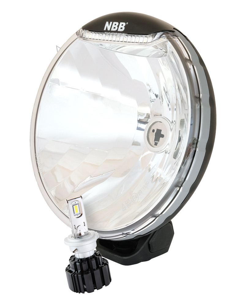 produktbillede forfra viser Ekstra lys NBB Alpha 225 LUXTAR Premium LED – LUXTAR