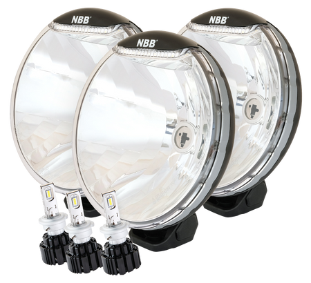 produktbillede forfra viser 3 – PACK Ekstra lys NBB Alpha 225 Premium LED – NBB
