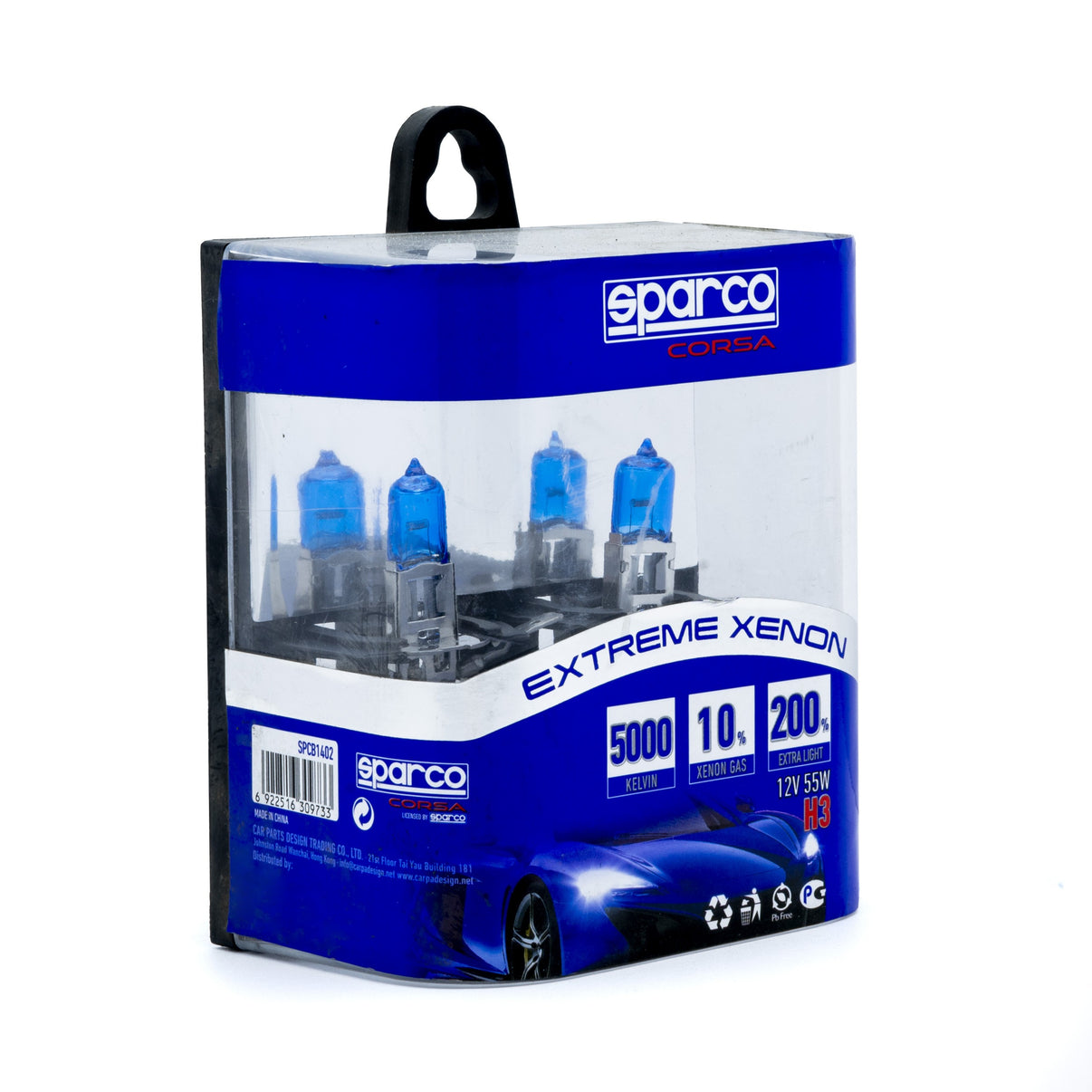 Halogenlampa – Sparco – H3 – 5000K – 9V - 16V – 55 W – 2-pack