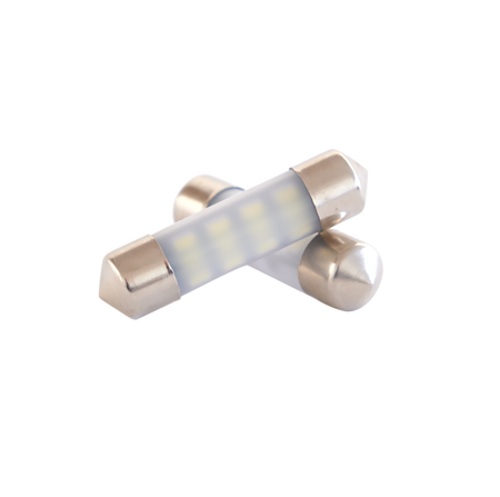 produktbillede forfra viser 36mm – C5W LED Retrofit 6000K 10 – 30V – Carlevel