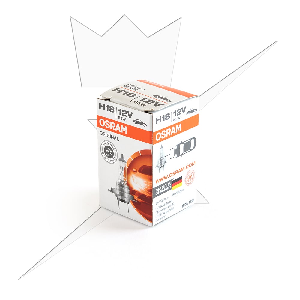 H18 Osram Original 12V – 65W – produktvy från sidan | OSRAM