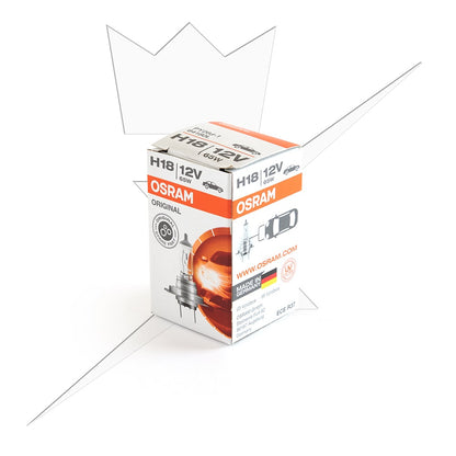 H18 Osram Original 12V – 65W – produktvy från sidan | OSRAM