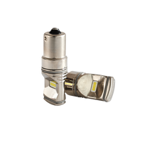 produktbillede forfra viser BA15S – 1156 LED Chrome Baklygter – Xenon-kongen