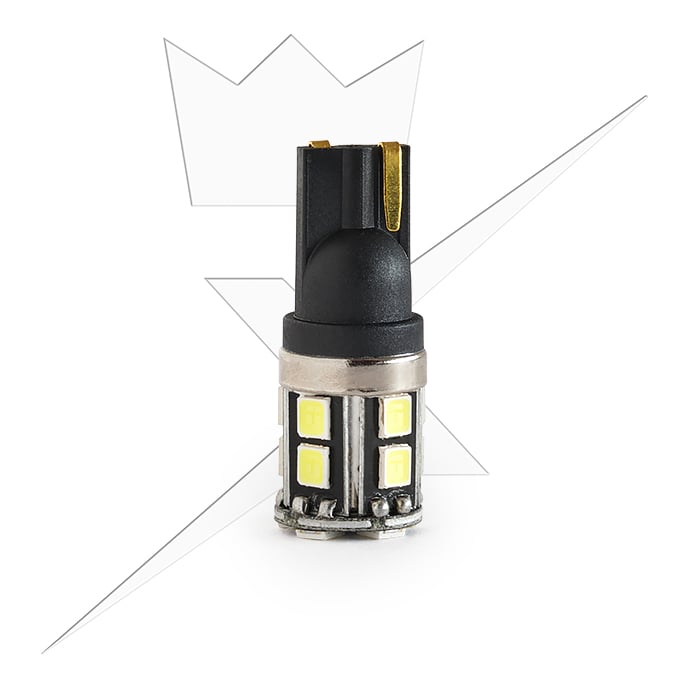 T10 – W5W Super Canbus – 5W – produkt set fra siden | Xenon-kongen
