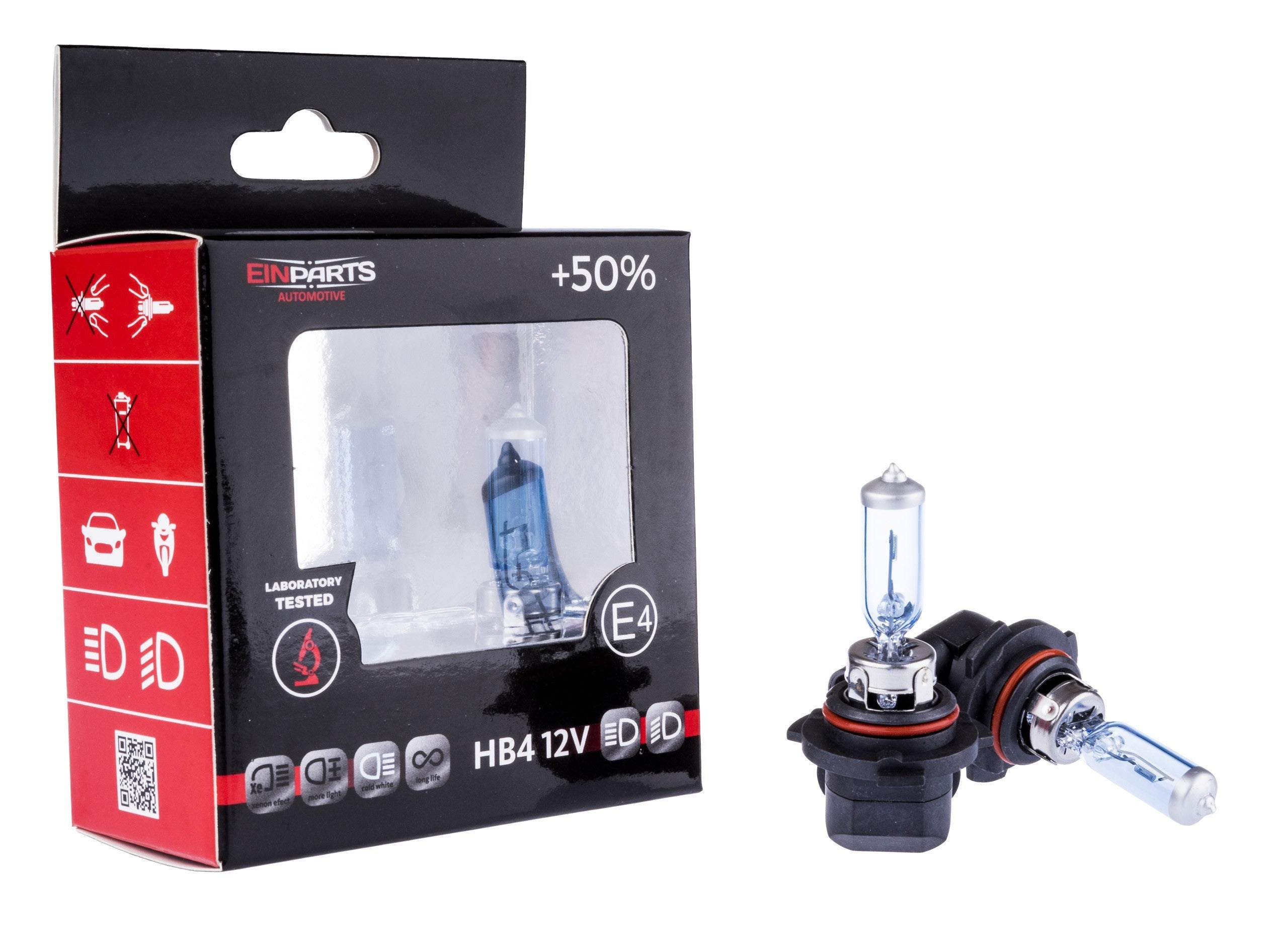 Halogenlampsats – HB4 – 4300K – 9V - 16V – 51 W – P22d – 2-pack