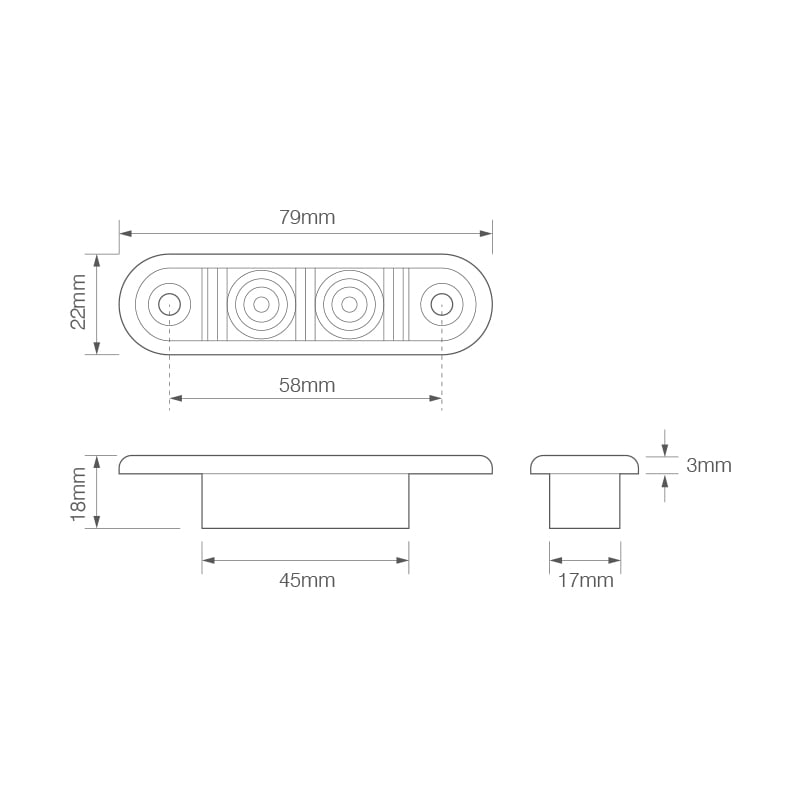 Markeringslys 2 - LED Hvid - 12/24V (2-pak) - nærbillede detaljer | LEA