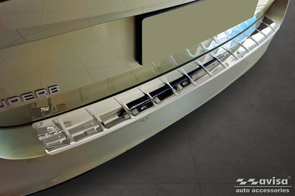 Lastskydd Skoda Superb IV Kombi 2024+ – Spegelpolerat silver – detaljbild 3