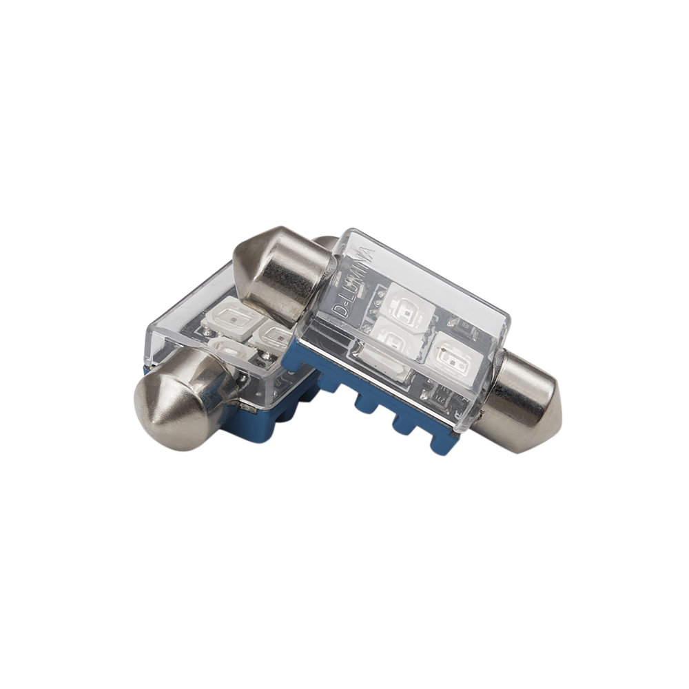 sidebillede, der viser profil og design af 36 mm skyllelampe Fjernbetjening 12V – RGB – Xenonkungen