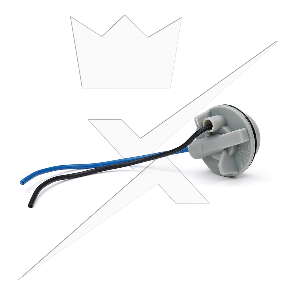 närbild på detaljer och material av BA15S Sockel – 10cm kabel – Carlevel