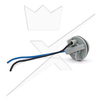 närbild på detaljer och material av BA15S Sockel – 10cm kabel – Carlevel