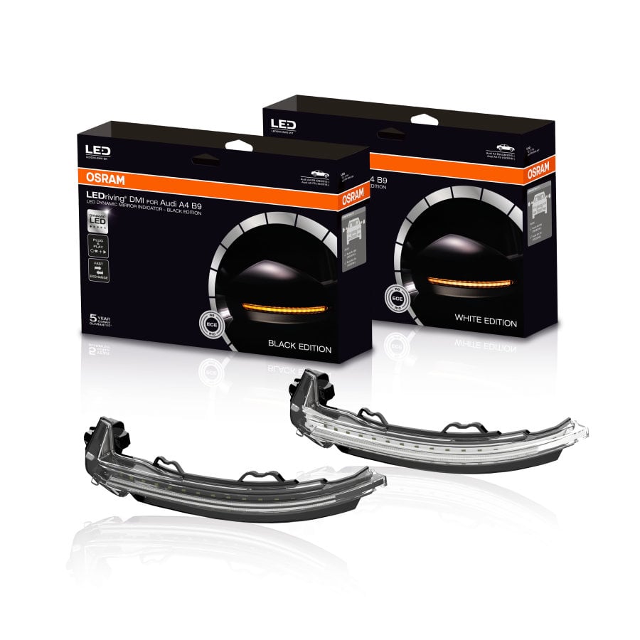 LEDriving Dynamiska spegelblinkers – Audi A3 8V – Black Edition – produktvy från sidan | OSRAM