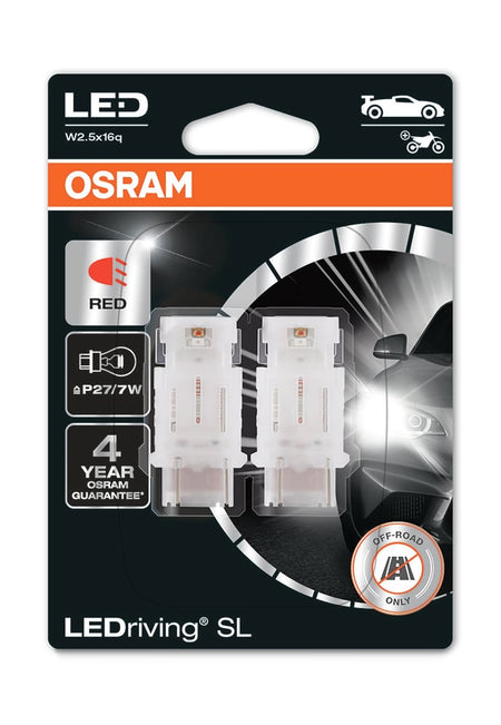 LEDriving SL P27/7W Röd – produktbild framifrån | OSRAM