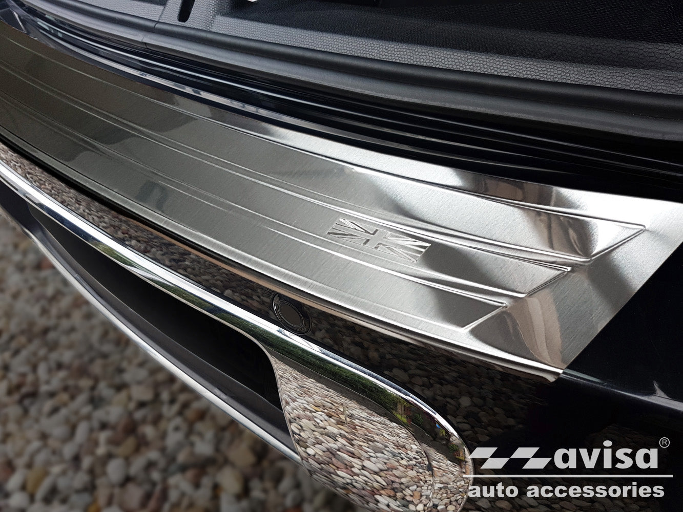 Lastskydd Mini Countryman R60 2010–2014 (engrave British facelift ag) – Silver satin – detaljbild 3