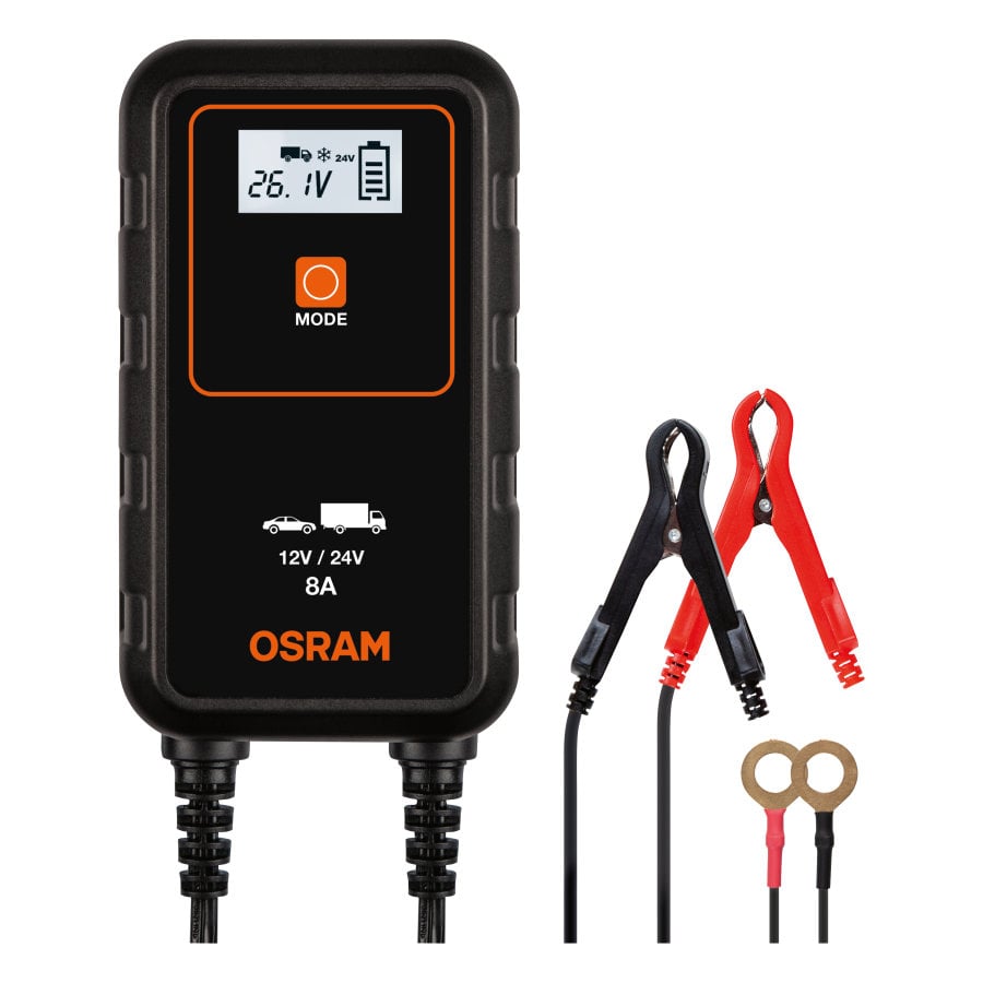 Batteriladdare OSR 908 – närbild detaljer | OSRAM