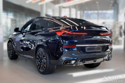 Bakluckelist BMW X6 (G06) 2023+ – Spegelpolerat silver – detaljbild 2