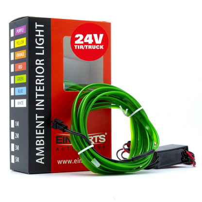 Ambient LED-belysning – Grön – 24V – 3000 (300cm)