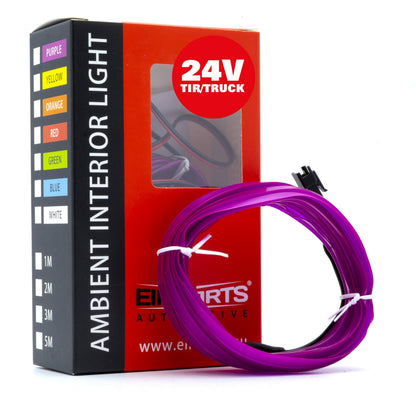 Ambient LED-belysning – Lila – 24V – 3000 (300cm)