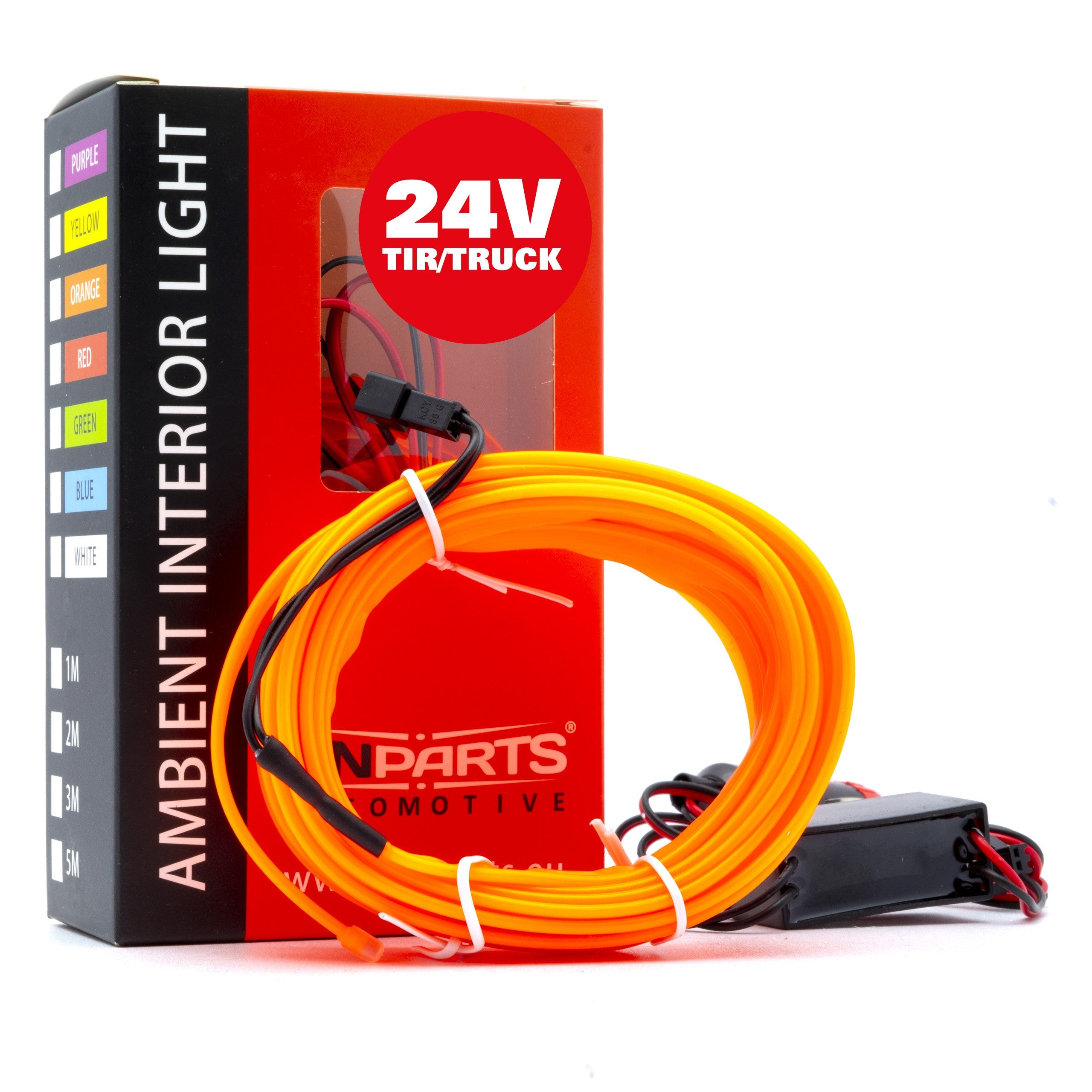 Ambient LED-belysning – Orange – 24V – 5000 (500cm)