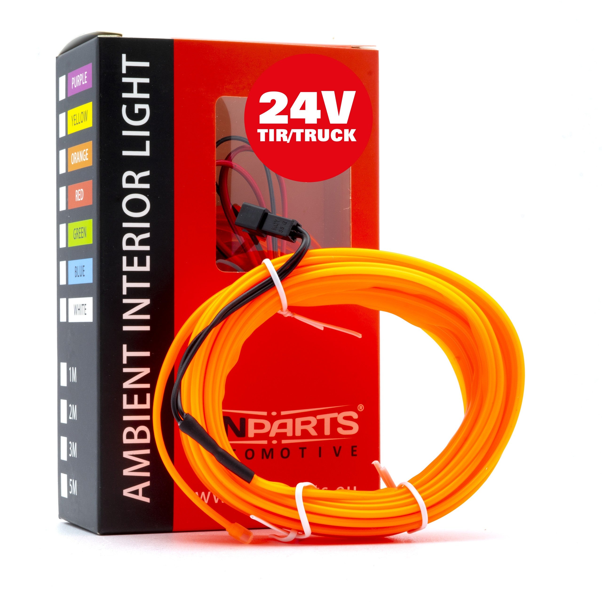 Ambient LED-belysning – Orange – 24V – 5000 (500cm)