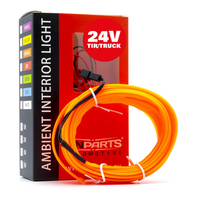 Ambient LED-belysning – Orange – 24V – 5000 (500cm)