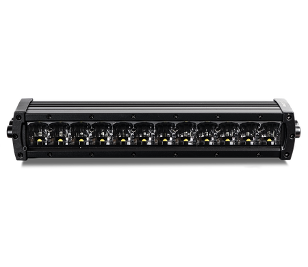 produktbillede forfra viser LUXTAR LED rampe X12 Black Edition 120W 36cm – LUXTAR