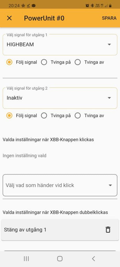 XBB Smart Button – måttspecifikation | XBB
