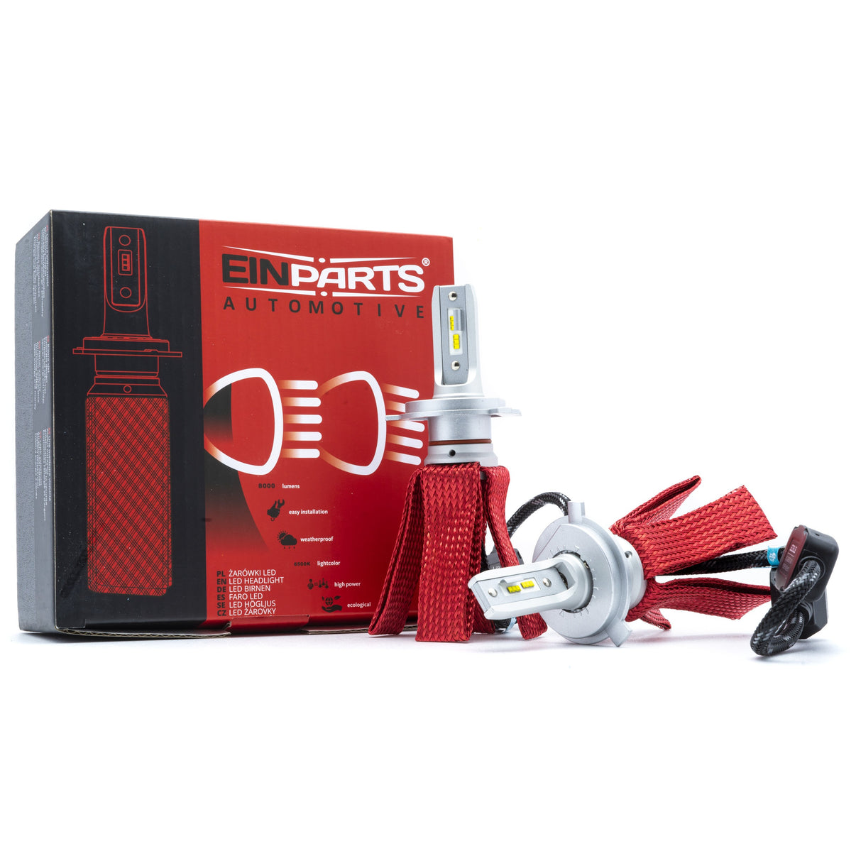 LED-konverteringssats – H4 – 6000K – 9V - 32V – P43t-38 – 2-pack