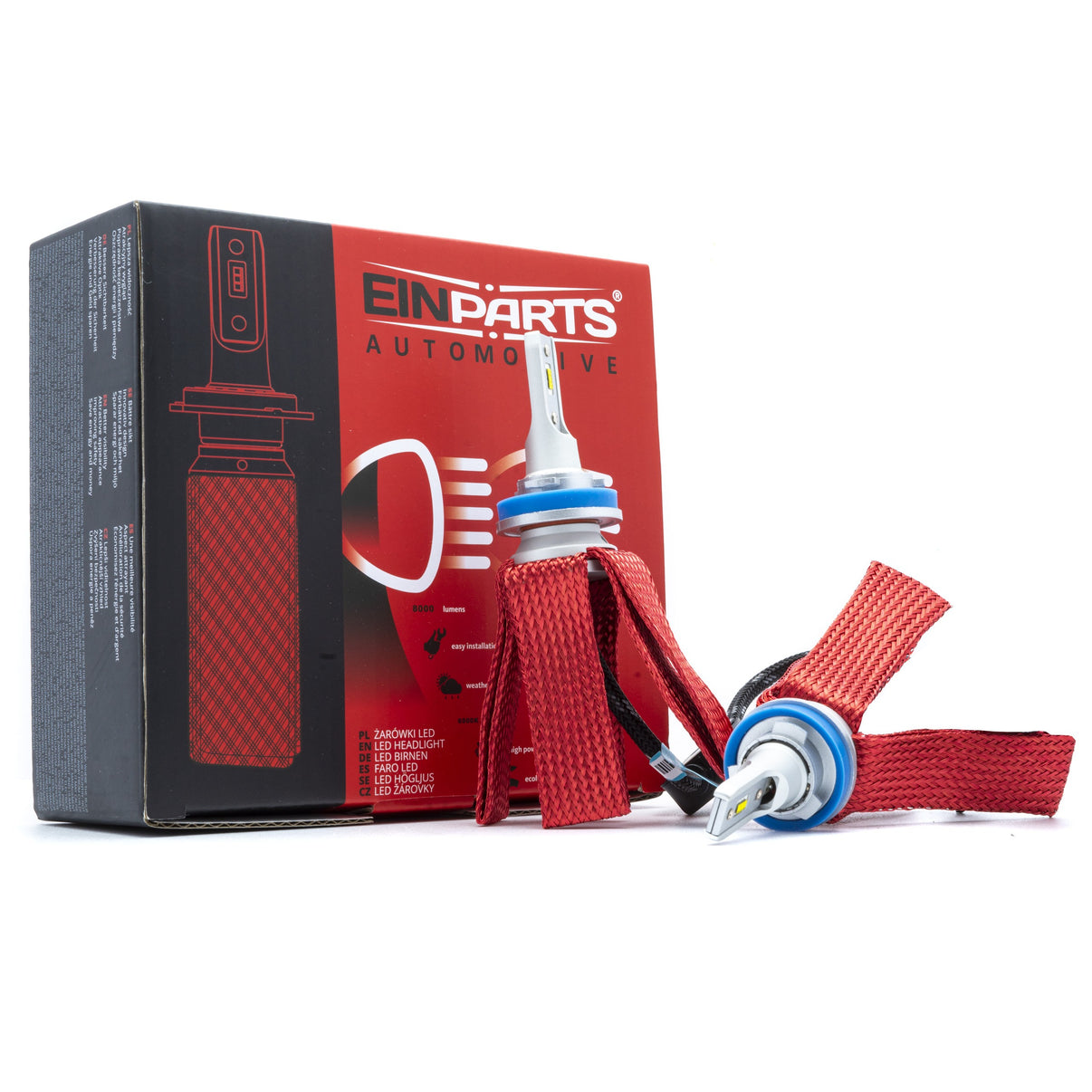 LED-konverteringssats – H11 – 6000K – 9V - 32V – PGJ19–2 – 2-pack