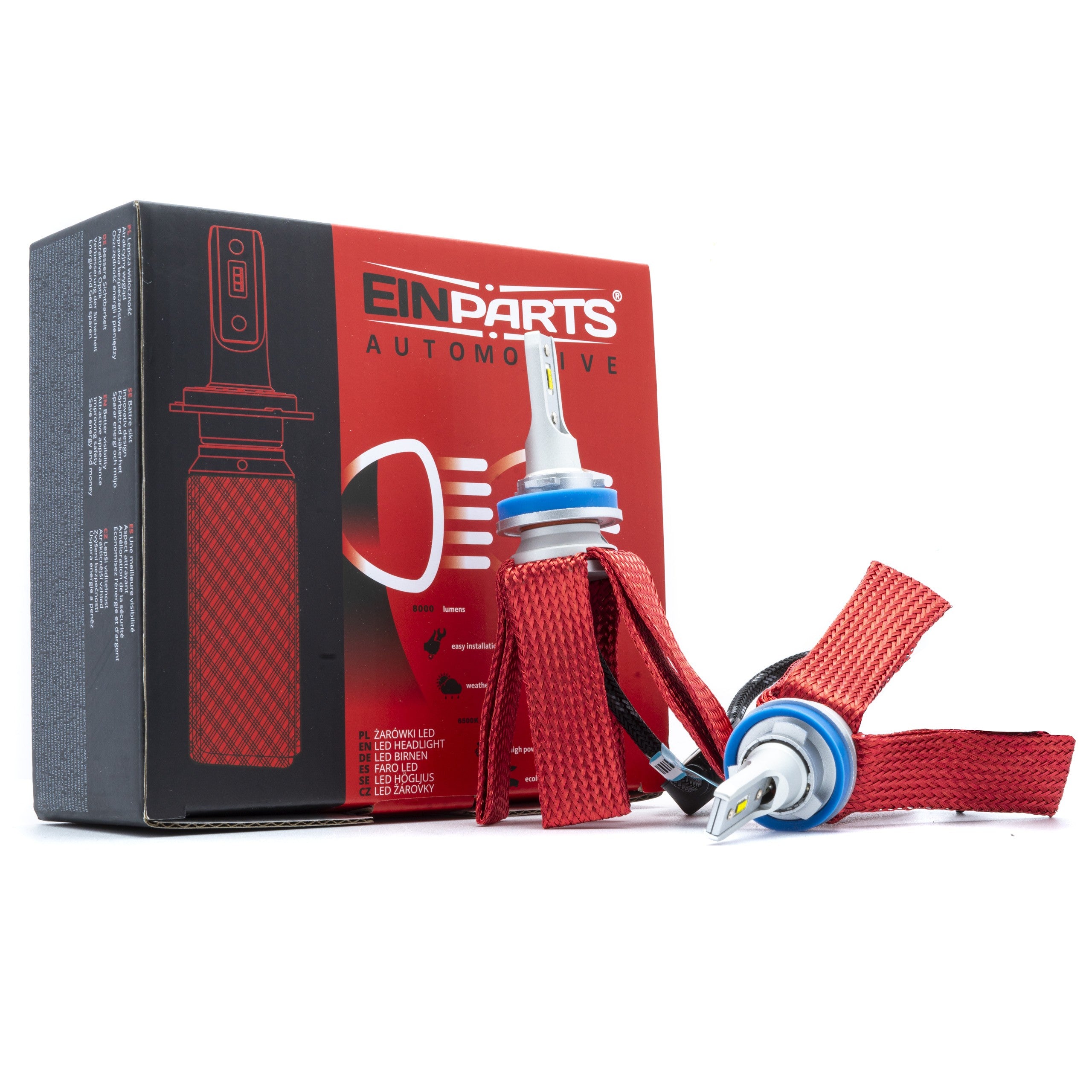 LED-konverteringssats – H11 – 6000K – 9V - 32V – PGJ19–2 – 2-pack
