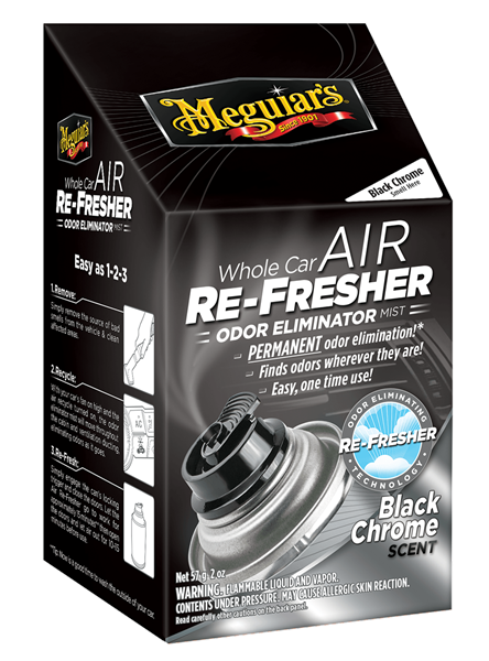 Meguiar's Air Re – Fresher Black Chrome – Produktbillede set forfra | Meguiars