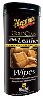 Meguiar's Gold Class Rich Leather Wipes - Produktbillede forfra | Meguiars