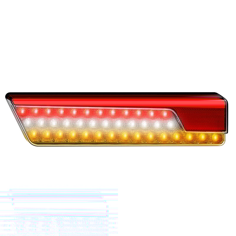 Kombinationslampa 355BARWML Chrome – Left – produktbild framifrån | LEA