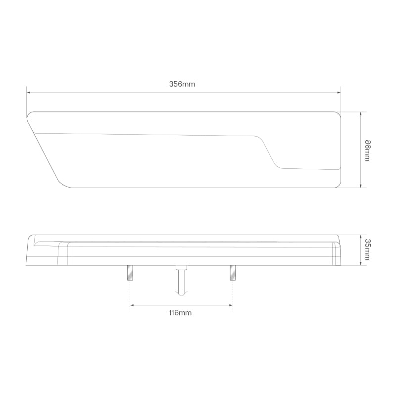 Kombinationslampa 355BARWML Chrome – Right – förpackning och innehåll | LEA