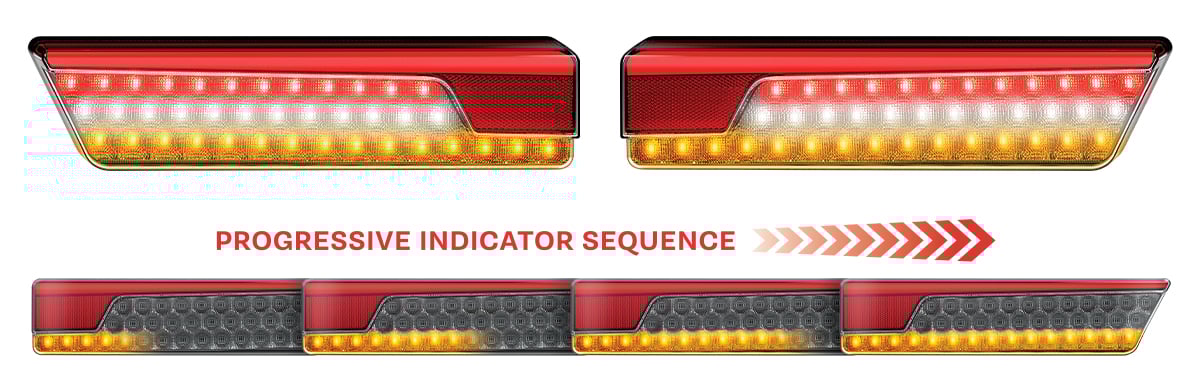 närbild på detaljer och material av Kombinationslampa 355ARWM – 2 – 2 – pack – Black – LEA