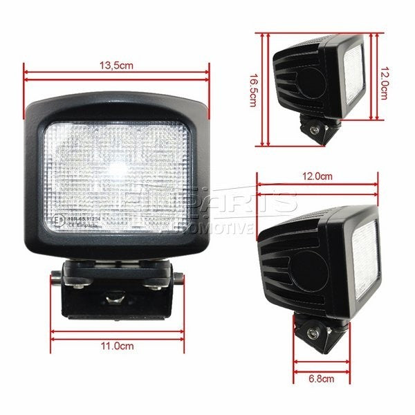 LED-arbetslampa – 90 W – 6000K – 9 LED – 135 mm