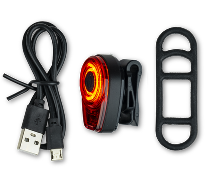 Smarter Bullit Cykellygte B200 RØD – 50lm – i brug | SMARTERE