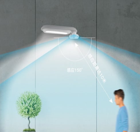 Solcellelampe VALLE – 18 – PIR – sensor – i brug | Xenon-kongen